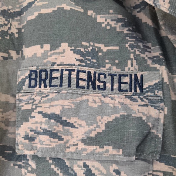 U.S. Air Force USAF Utility Coat Camo Green Size 44 Patches Pockets - Picture 9 of 15